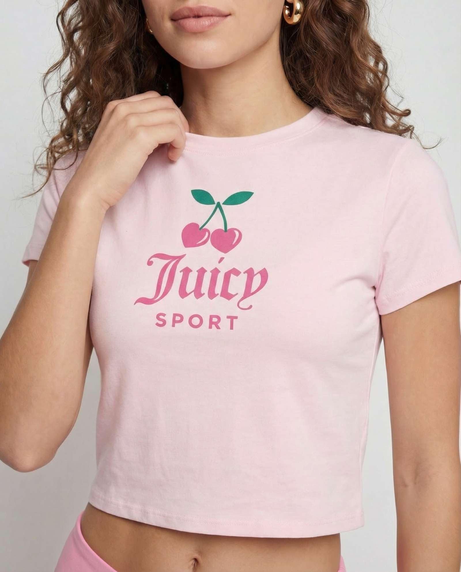Juicy Couture Camicie da donna con maniche ad aletta, per allenamento atletico, palestra, yoga e abbigliamento sportivo quotidiano (Plus)