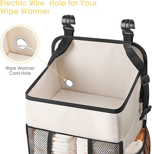 Miniatura 3 de Maliton Organizador de pañales  Organizador de pañales colgante para cambiador, cuna, paquete y juego  Soporte apilador de pañales con capacidad