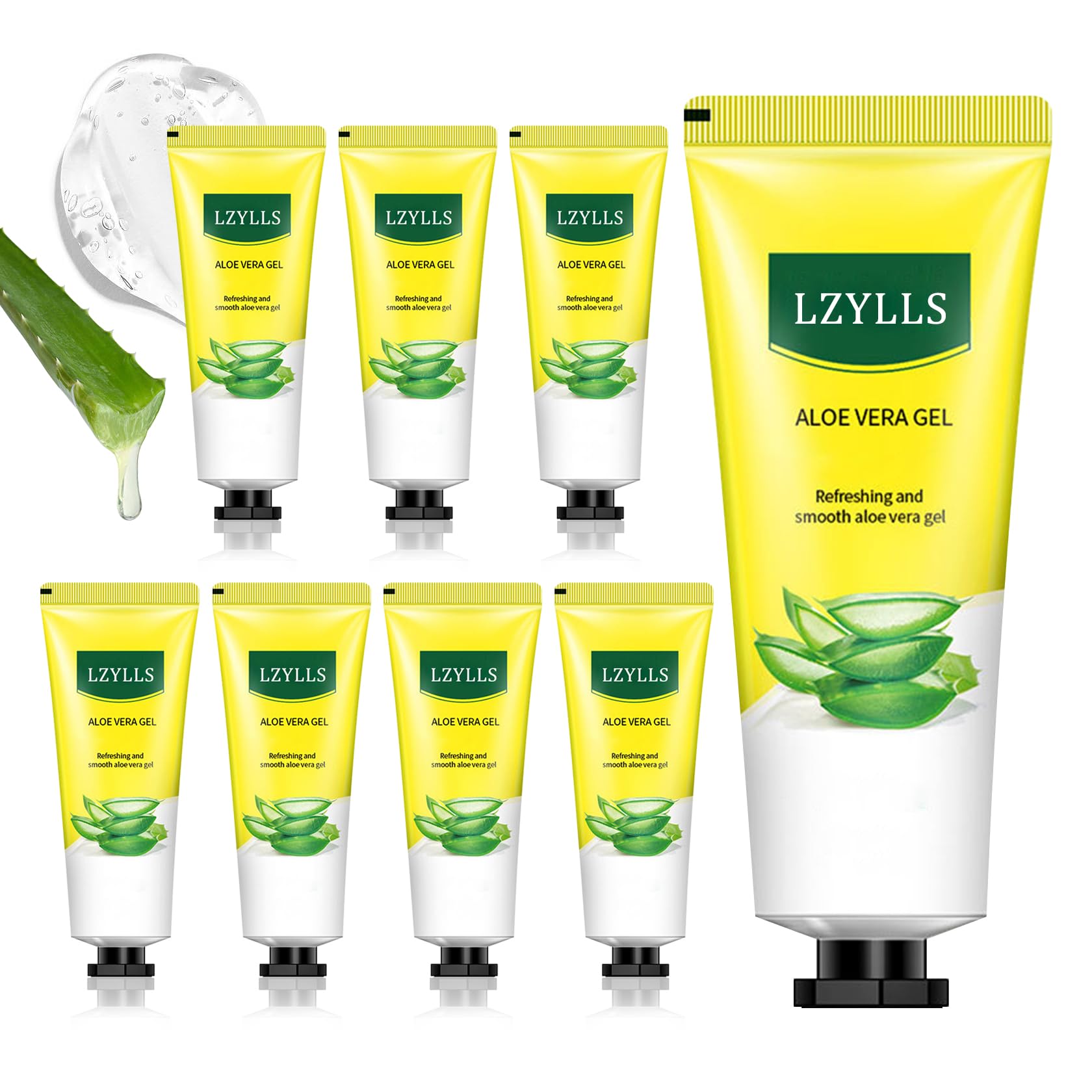 Aloe Vera Gel for Sunburn Relief,Hydrating Travel Size Aloe Vera Gel for Face,Moisturizing Sunburn Relief After Sun Lotion,Fast Absorbing,Non-Sticky