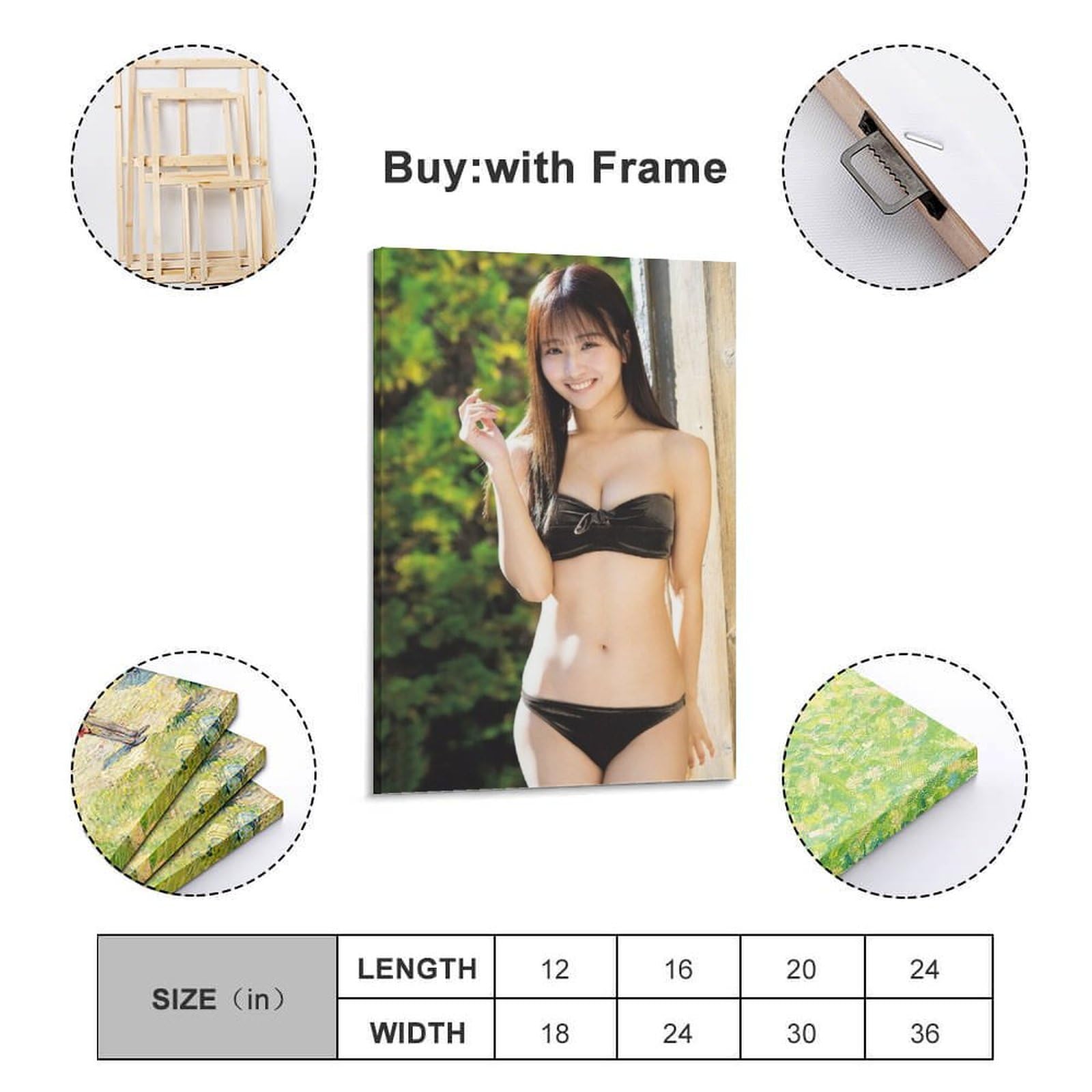 Amazon.co.jp: 森脇梨々夏写真フォトポスター21 キャンバスアート