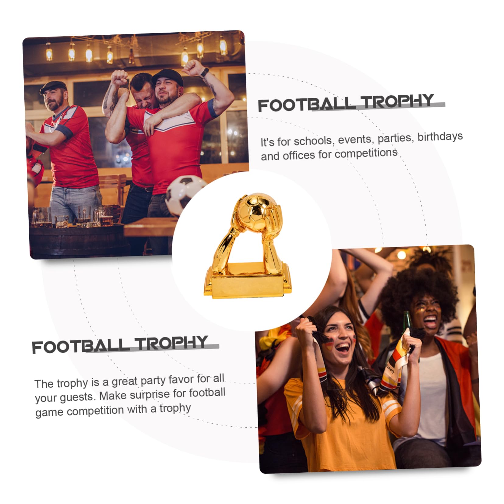 HEMOTON Fußball Trophäe für Torhüter Goldenes Design Kreative Resin Souvenir für Fans zur Fußballfeier Heimdekoration