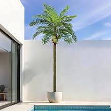 Artificial Phoenix Palm Tree 10FT Tall Large Faux Coconut Trees with Realistic Leaves, Fake Tropical Floor Potted Artificial Plants for Home Yard Patio Poolside Outdoor Indoor Decor120in,1Pack
