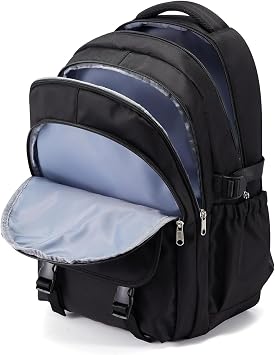 Lightweight Secondary school Backpack, Durable Rucksack Classic Bookbag for Men Women, Cute Backpack Waterproof School Bags For Teen Boys GirlsBlack