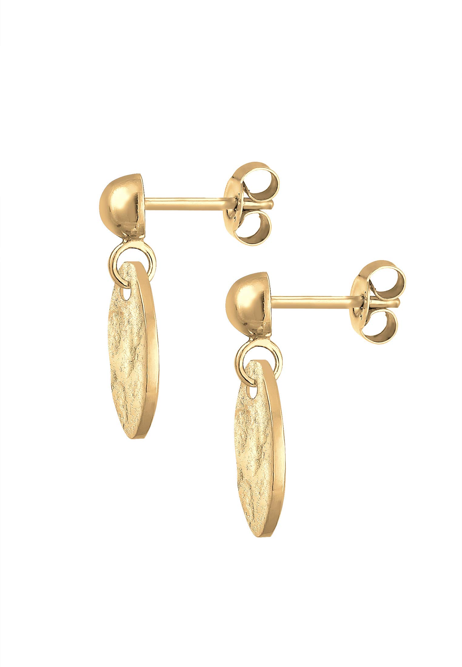 Elli Ohrringe Damen Ohrhänger Plättchen Gehämmert Vintage Antik Look