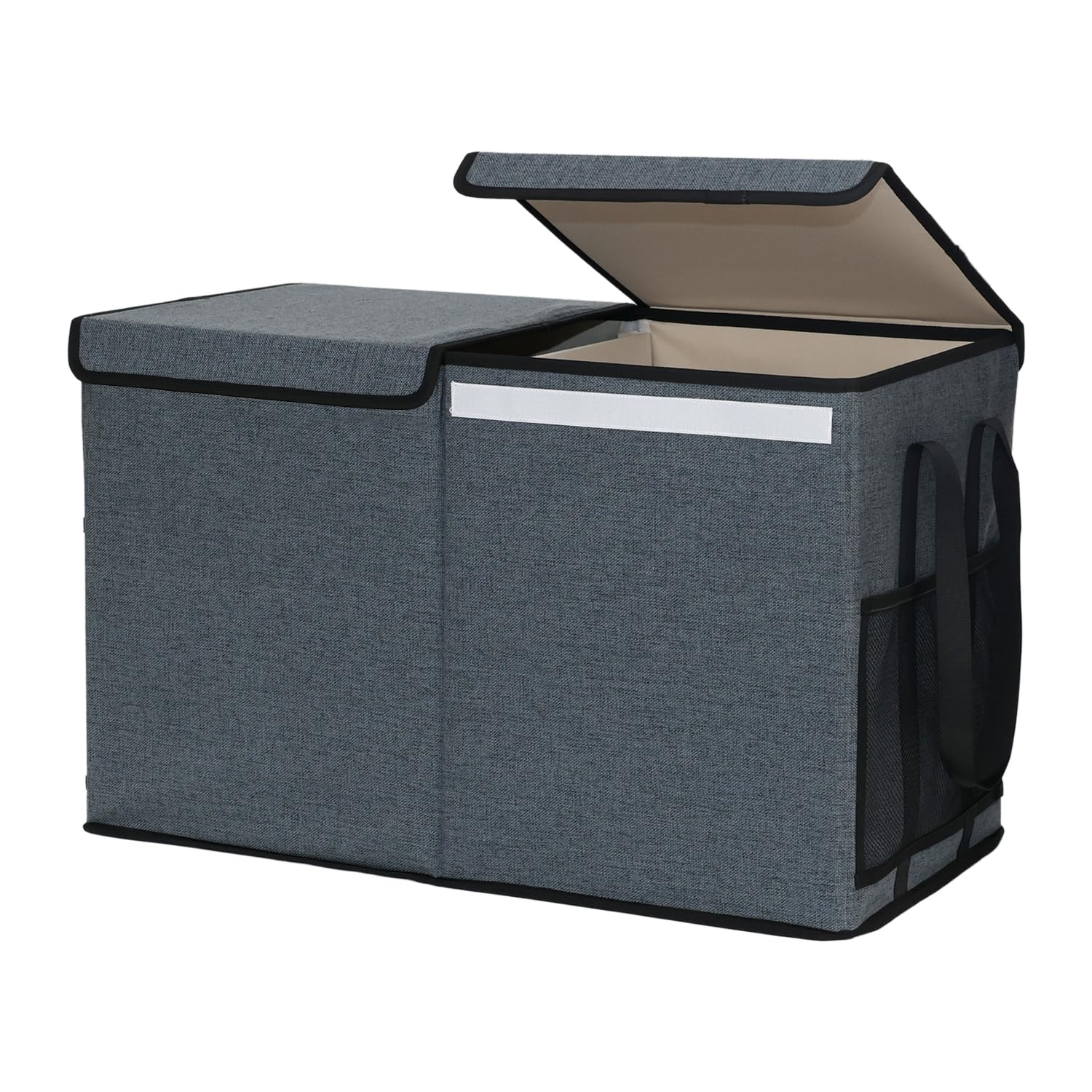 Aufbewahrungsbox Für Kinderzimmer – Faltbare Spielzeugkiste 66x33x43 Cm In Grau