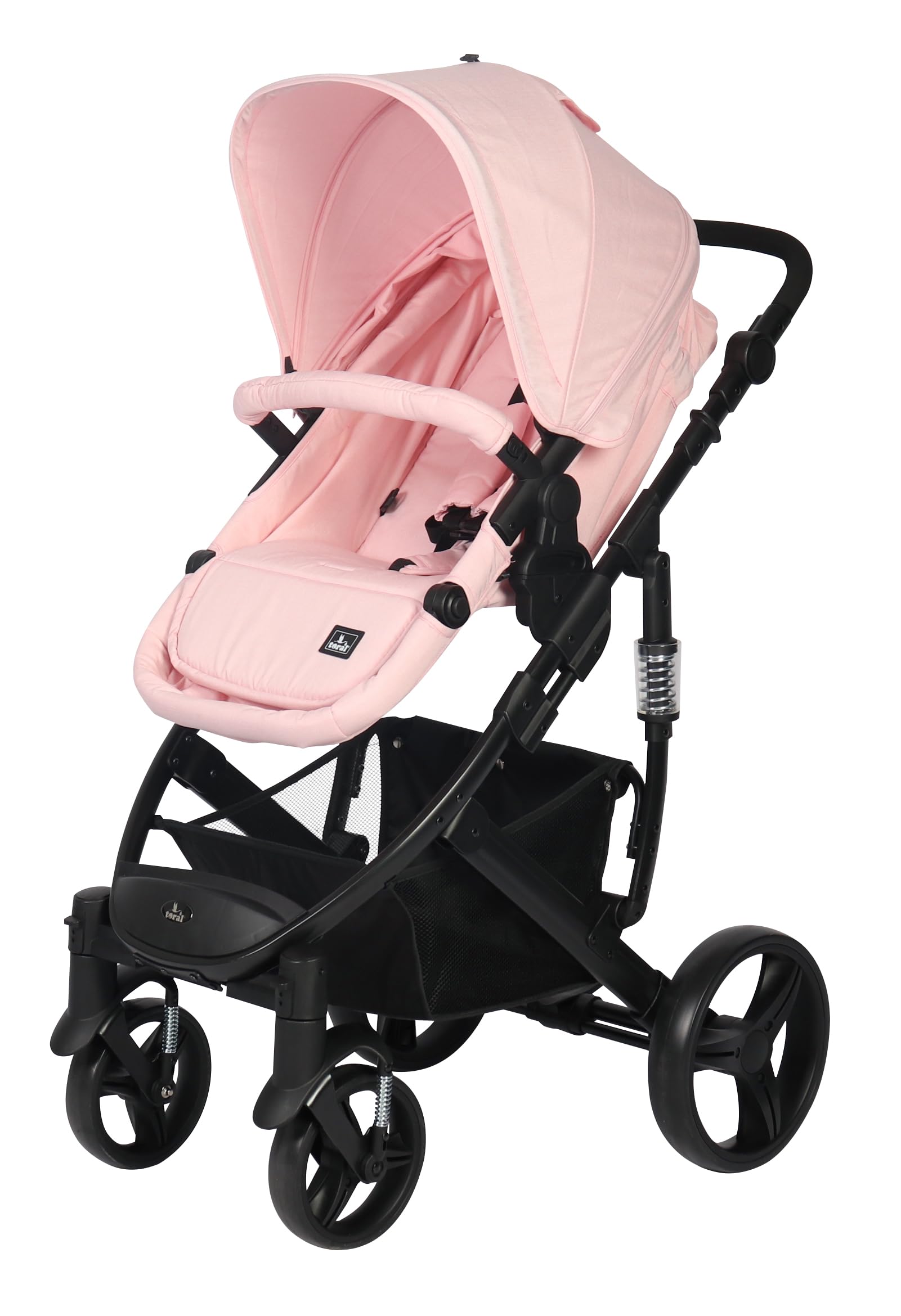 TORAL Carrito Bebe 2 en 1 - Cochecito Bebe Convertible y Versátil con Accesorios, Carro Bebe 2 Piezas, Elegante y Práctico Coche para Bebé, Ideal para Viajes y Paseos Urbanos. Modelo Corinto Rosa