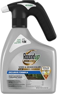 Dual Action Weed and Grass Killer Plus 4 Month Preventer with QuickHand Sprayer, for Patios and Landscapes, Kills Down to The Root, 1.5L