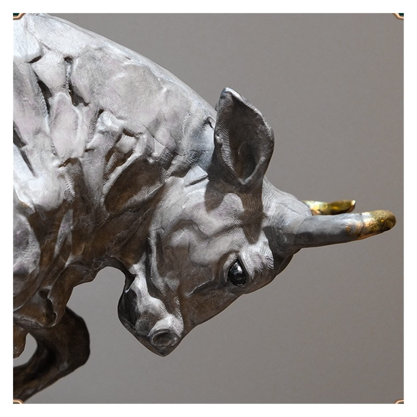 Dekoracje na biurko Mosiężny byk przedpokój Ornament miedź Ruzi byk metalowy ornament biurkowy rzeźba rzemiosło Akcesoria do biurka domowego