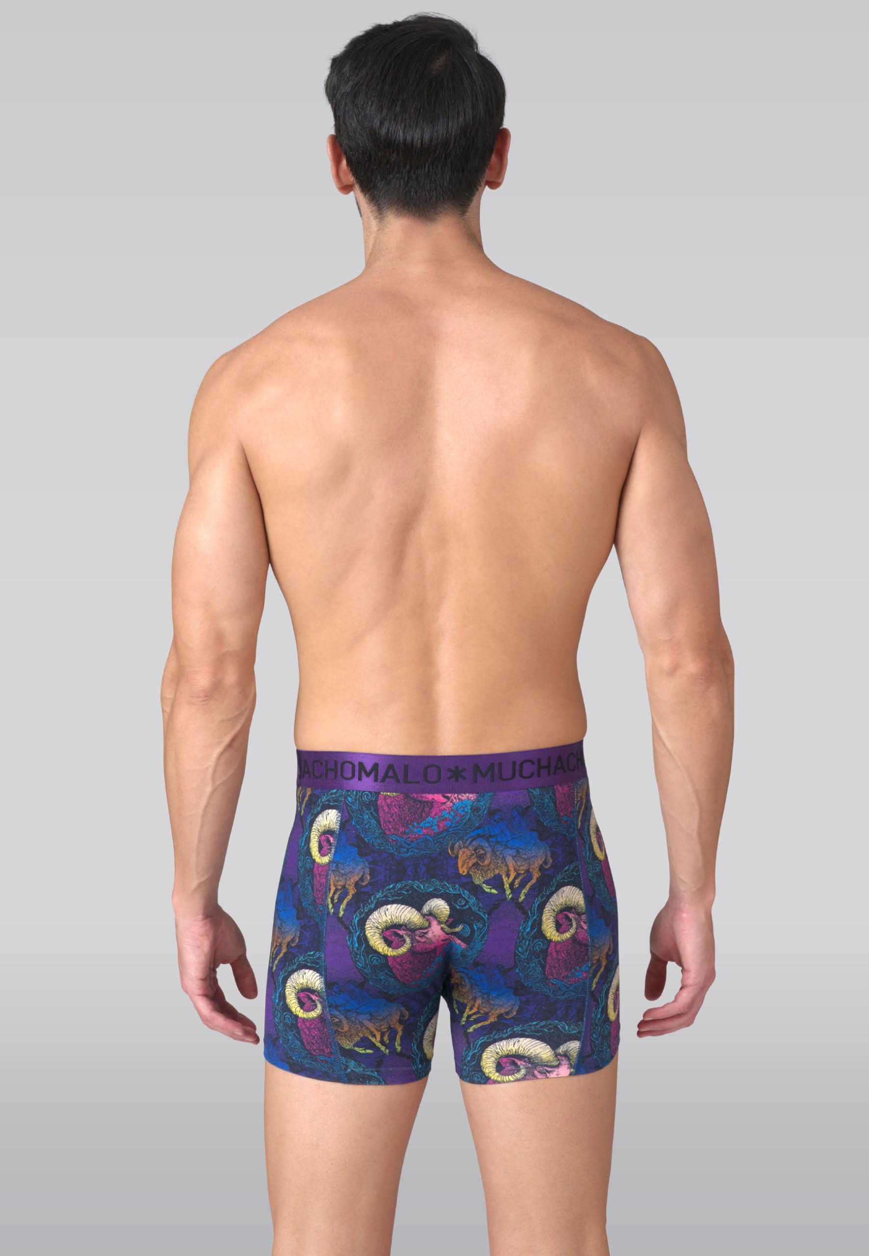 Muchachomalo Calzoncillos tipo bóxer para hombre, de algodón, paquete de 2 unidades, con estampado, ajuste clásico, con cintura elástica