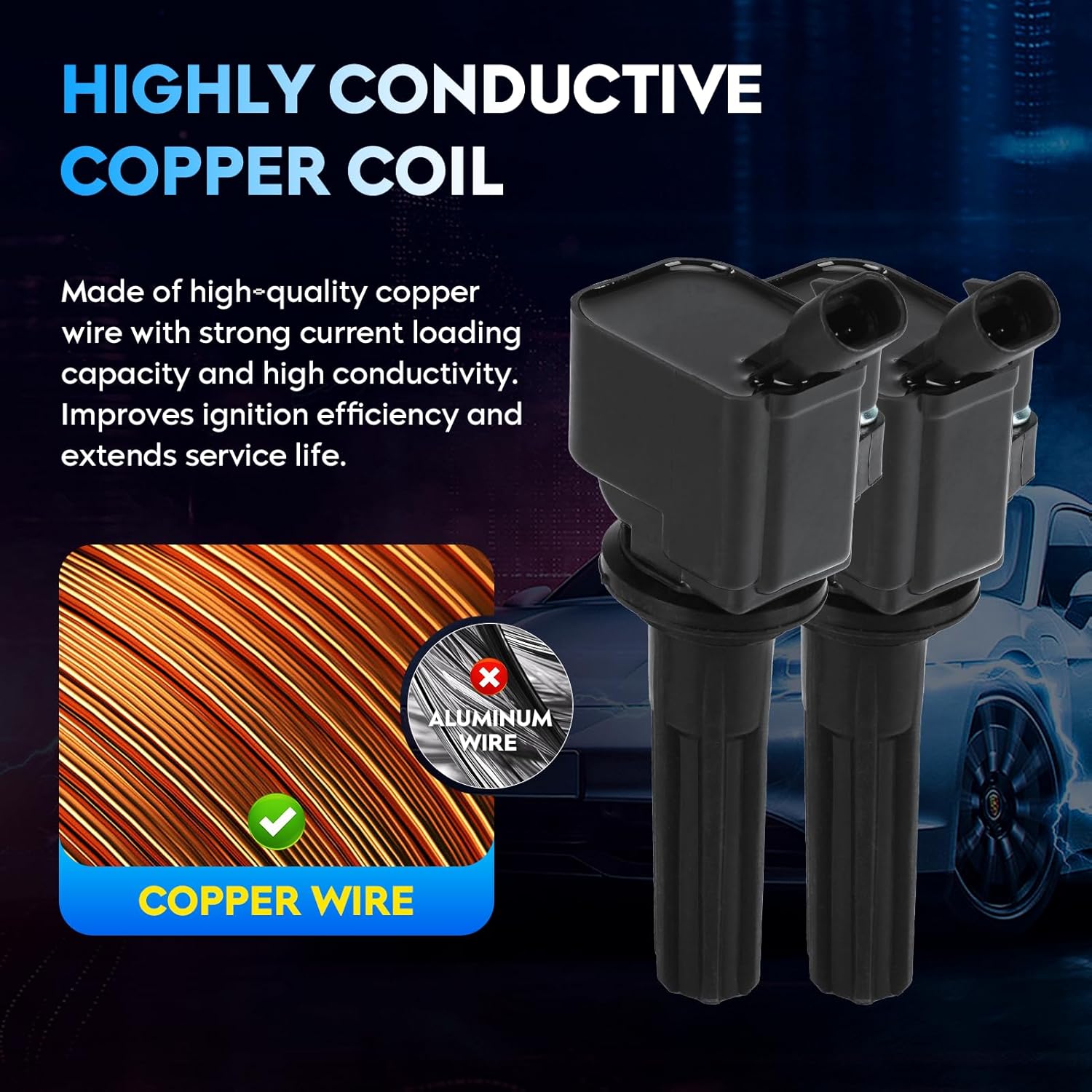 Ignition Coil Pack + Iridium Spark Plugs for 06-07 Buick Rainier, 07-12 Chevy Colorado, Trailblazer EXT, GMC Canyon, Envoy XL, Hummer H3 H3T, Isuzu Ascender, Saab 9-7X, UF497 C1558, 5 Sets