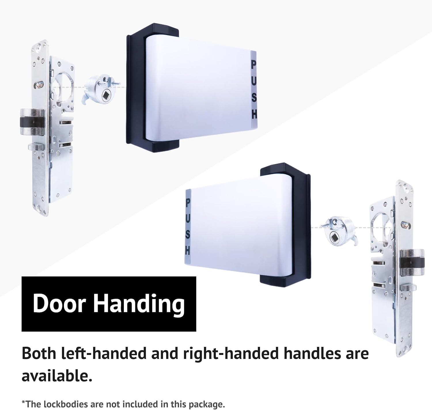 elox Deadlatch Paddle Handle for Adams Rite Narrow Style Latchbolt Storefront Door Mortise Deadlatch Lock Push Door to Left, Bronze Duronodic Color