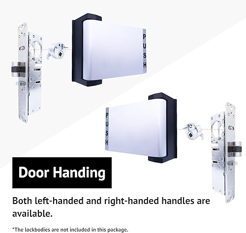 Miniatura 3 de elox Deadlatch - Manija de paleta para Adams Rite estilo estrecho cerrojo de puerta de tienda de puerta de mortaja cerradura de empuje puerta a