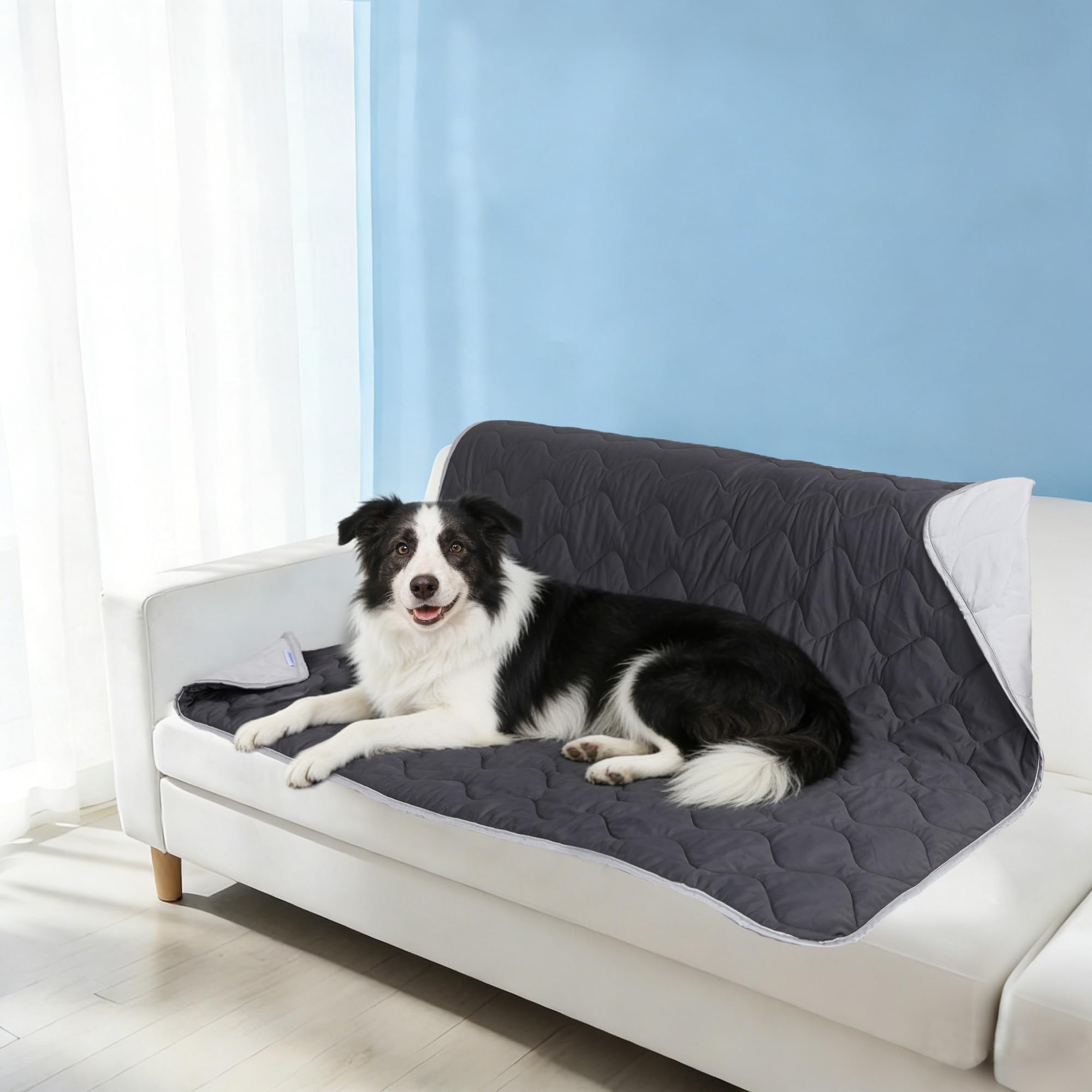 ZAKAPAWS Cooling Blanket for Dogs - Q-MAX>0.4 Waterproof Pet Throw Blanket Bed Cover, Non-Slip Dog Blankets for Couch Protector, Washable Furniture