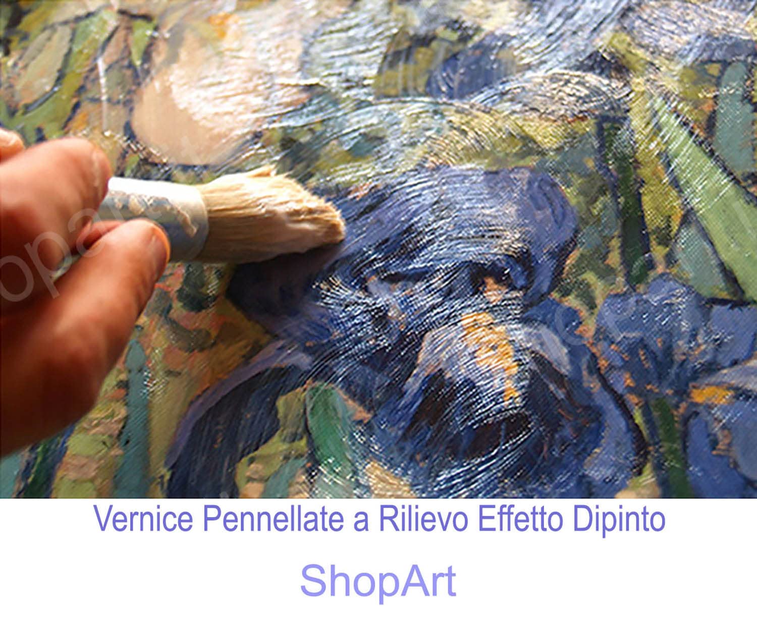 ShopArt - Quadro Vernice Effetto Pennellate – Claude Monet, Pathway in Monet's Garden - Stampa Fine Art su tela Canvas Alta Definizione Pronto da Appendere (cm 100 x 100)