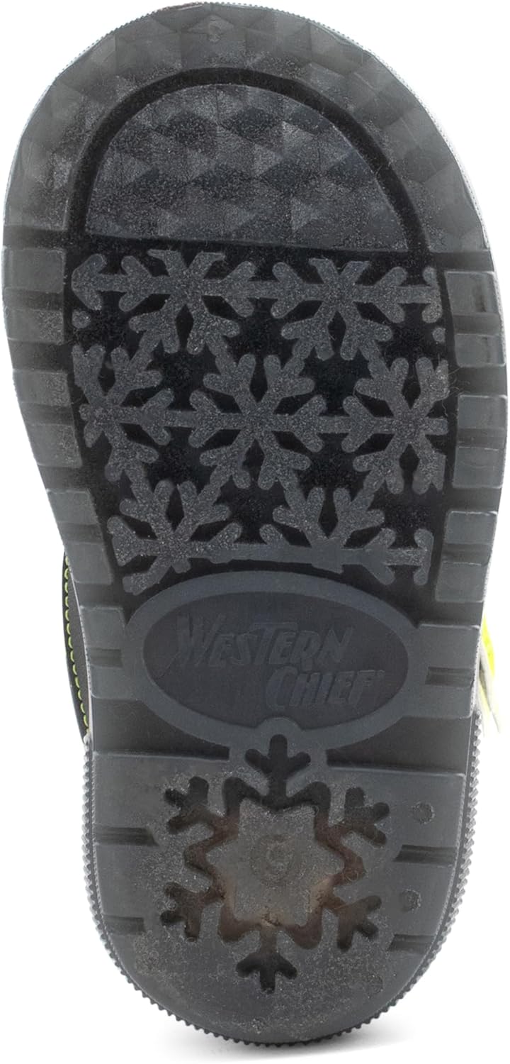 Western Chief Kids Denali Lighted Faux Fur Cold Weather Boots – Waterproof Snow Boots with Reflective Glitter, Warm and Cozy Winter Boots for Toddlers and Kids