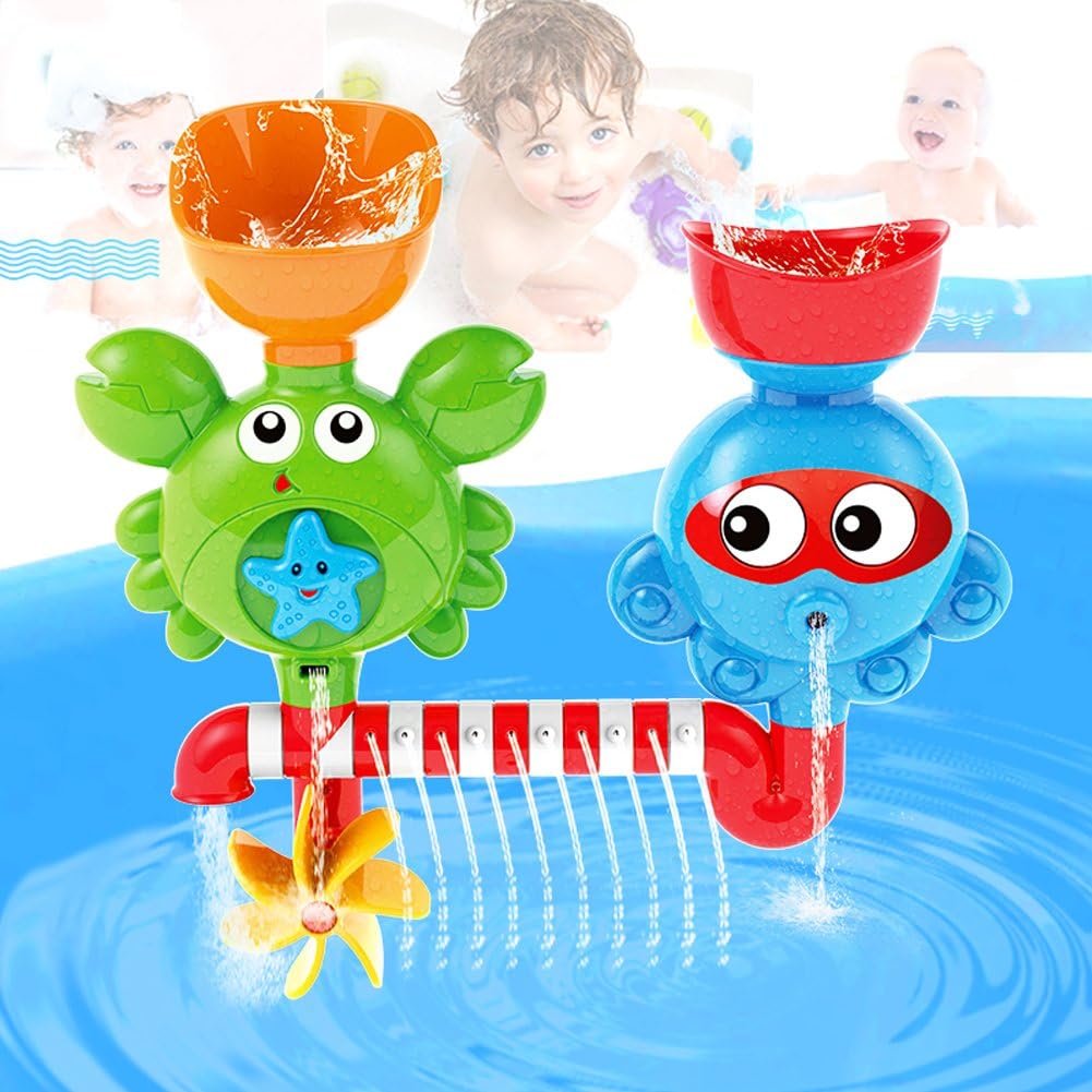 AIVIAI Baby Bath Toy Interactive Bathtub Toys Kids Waterfall Water Shower Station Toy for Kids & Toddlers 18 Months & Up