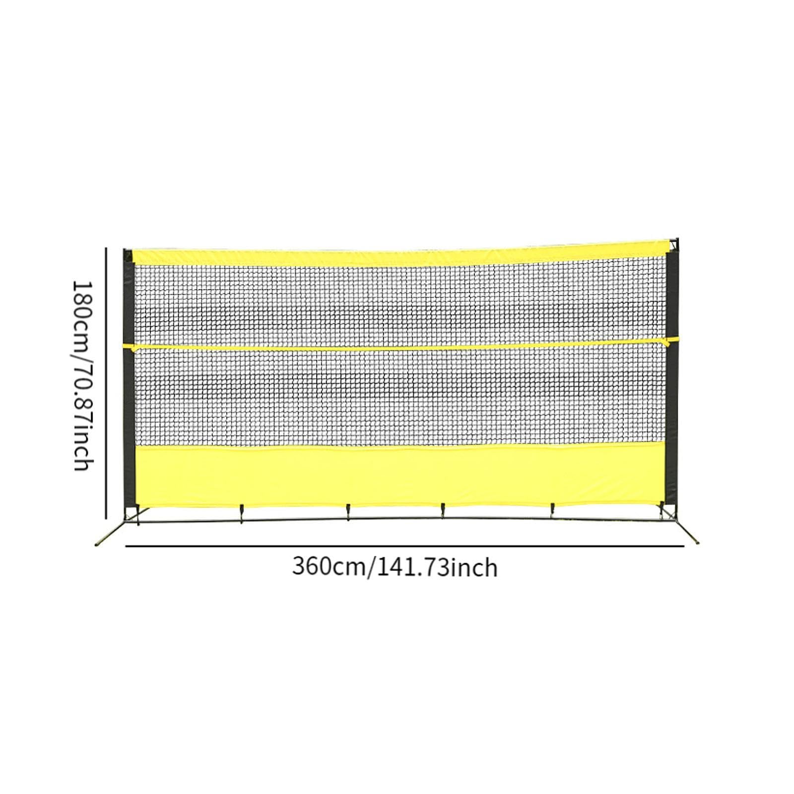 Menolana Tennis Rebound Net Practice Rebounder Net Protective Screen Backstop Net Barrier Netting for Playground Garden Exercise Court, 3.6mx1.8m