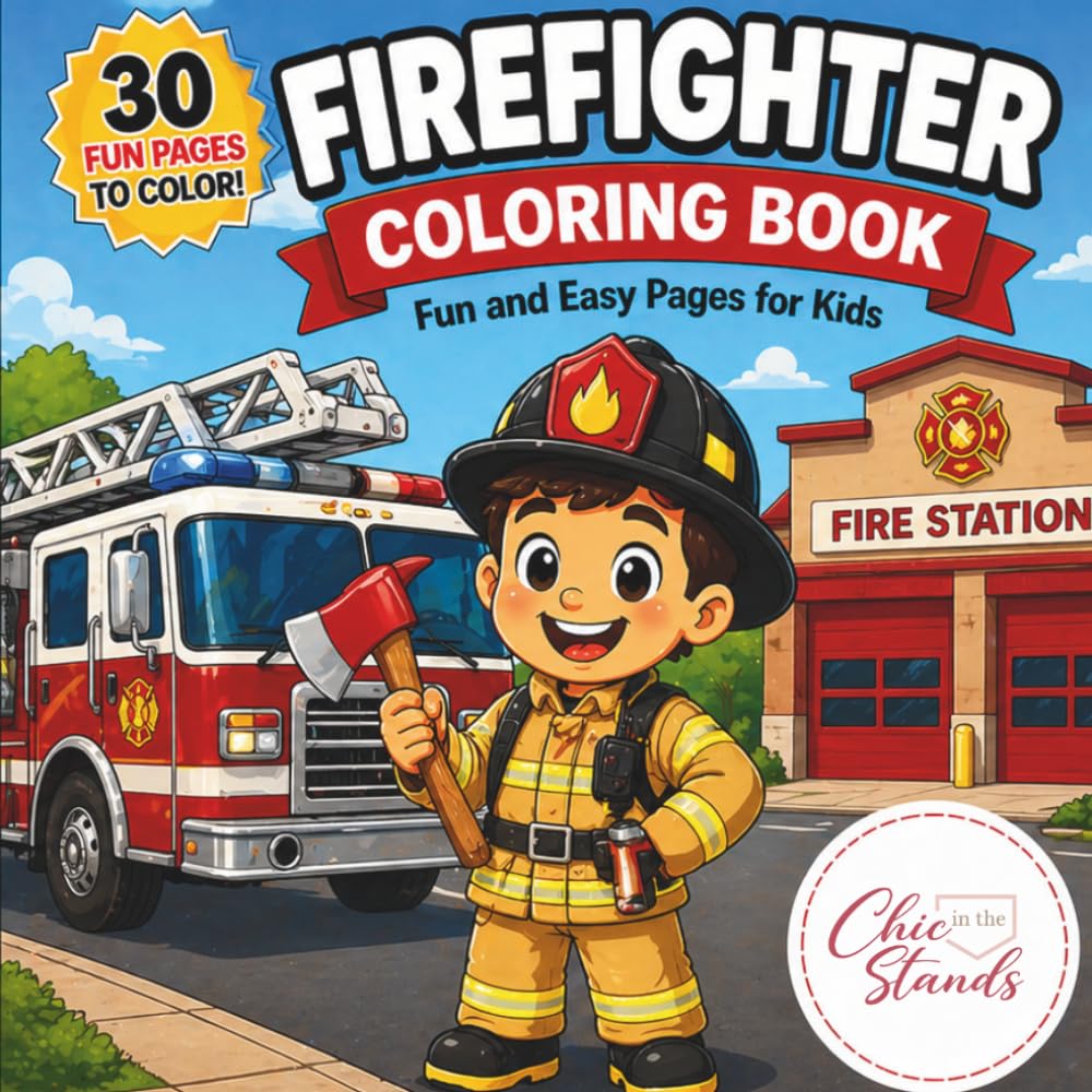 Firefighter Coloring Book: Fun and Easy Pages for Kids