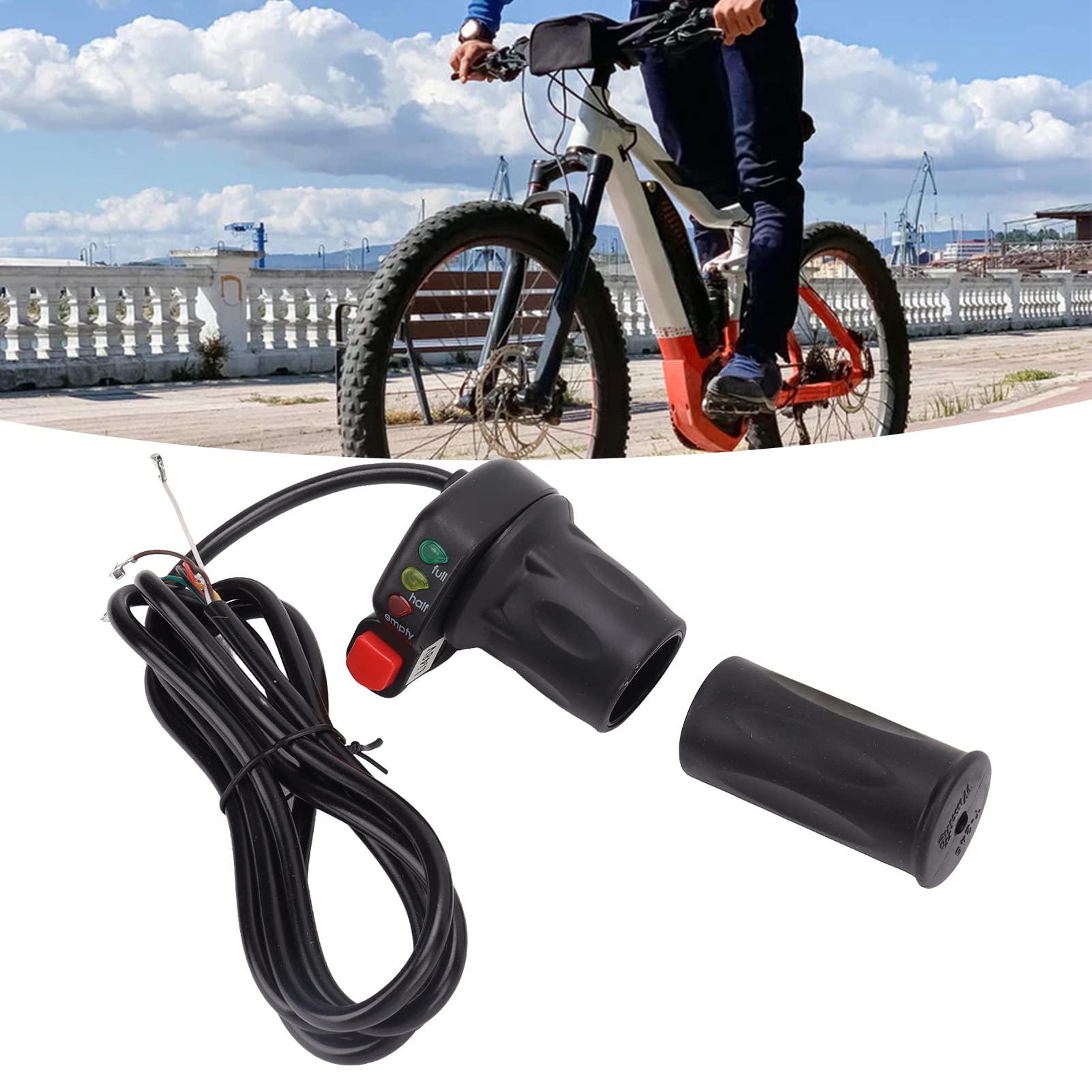 Acelerador de Bicicleta Eléctrica, Control de Velocidad Estable y Receptivo, Empuñadura Universal de 22 mm, 48V, ABS, Scooters y Bicicletas Eléctricas
