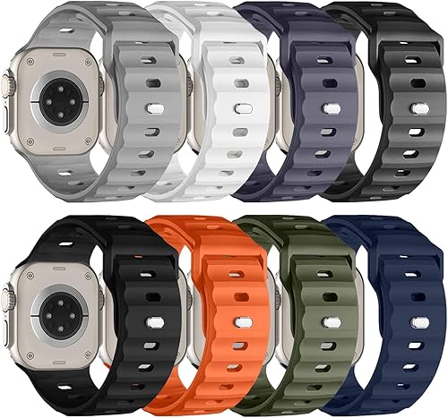 Elaikement Correa deportiva compatible con Apple Watch UltraUltra 2 de 1.929 in, 1.811 in, 1.772 in, 1.732 in y 1.654 in para hombres, correa de