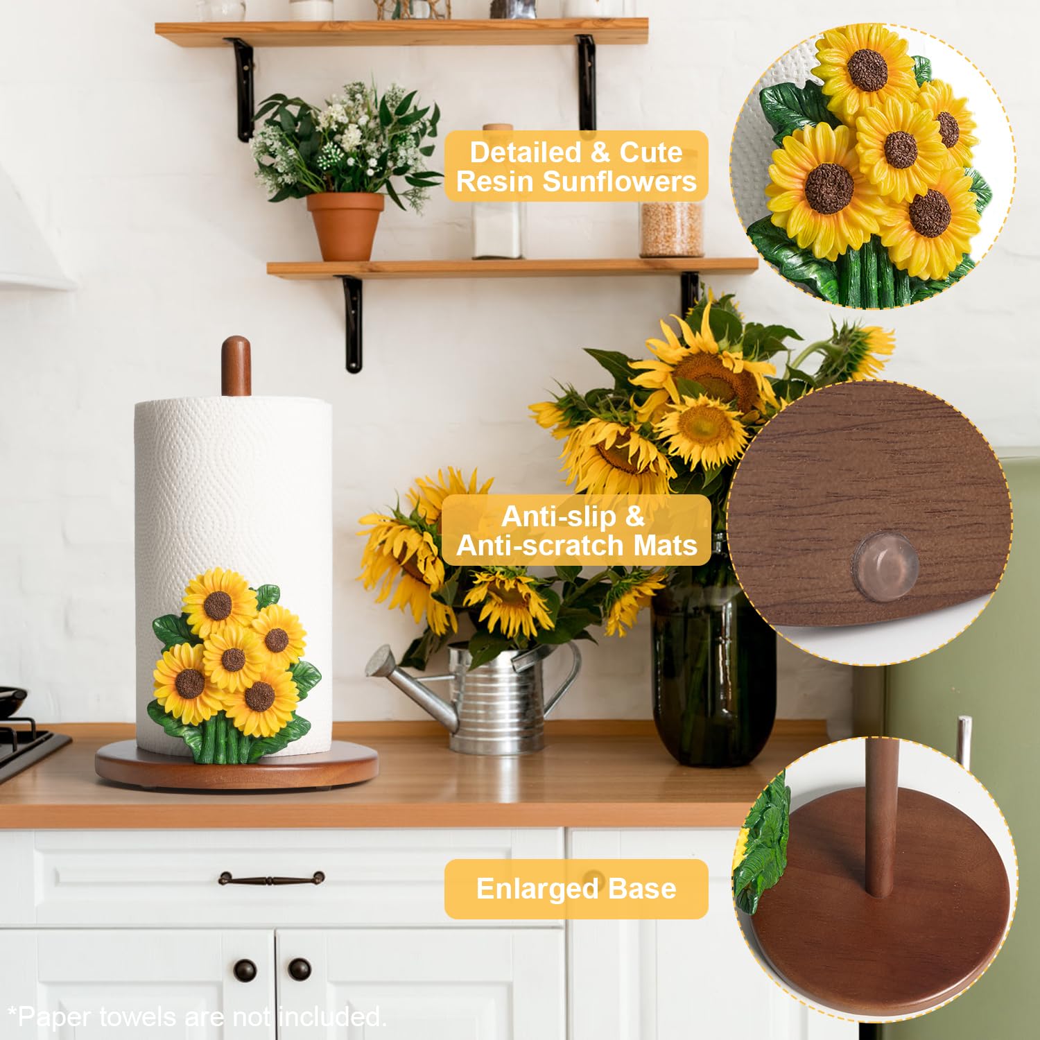 Porte-serviettes en papier tournesol jaune tournesol décoration et