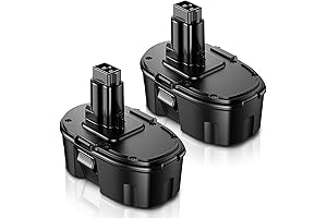 2Pack 5000Ah Ni-Mh Replacement Compatible with Dewalt 18V Battery DC9098