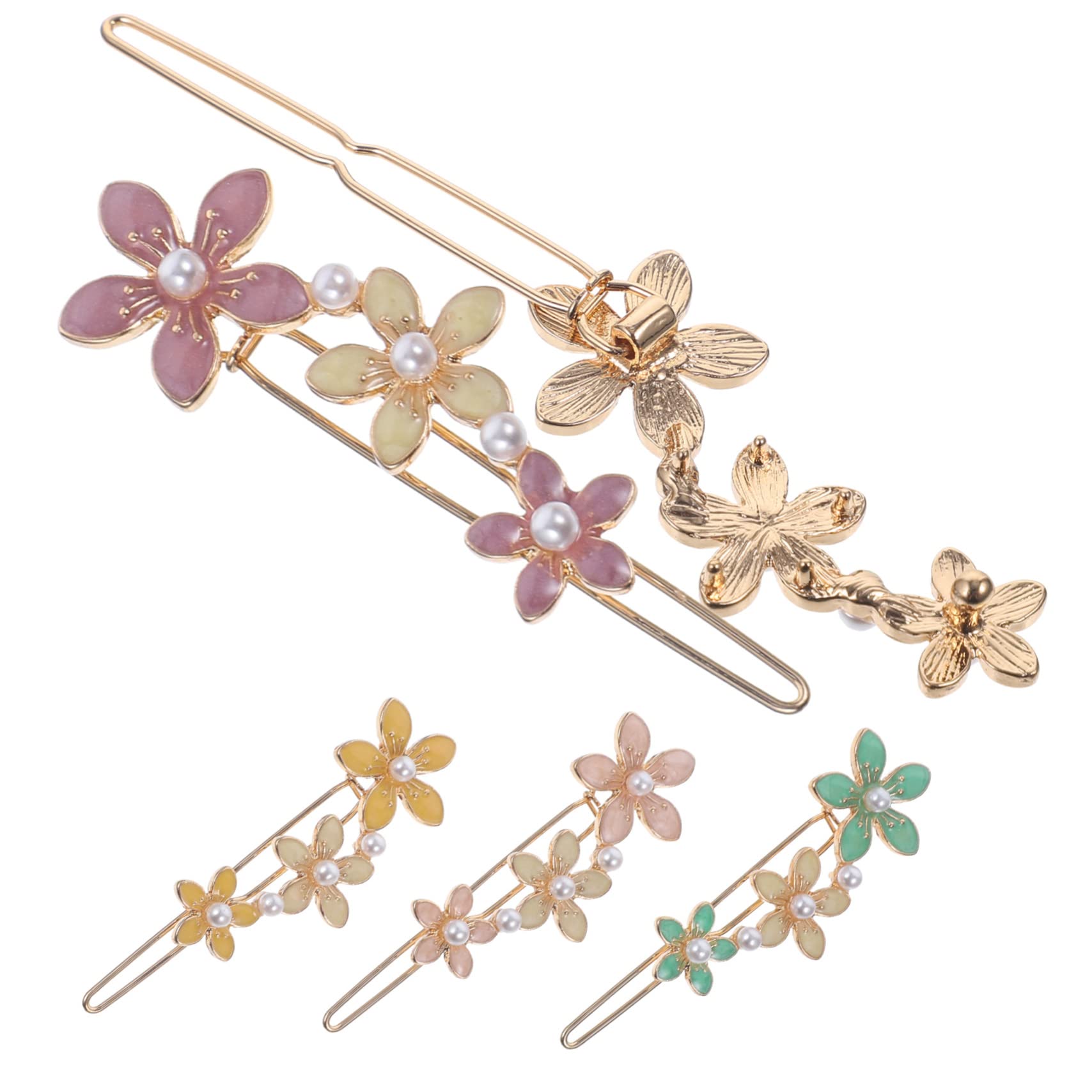Baluue 12stücke Haarklammern Mit Perlen Und Metallblüten Hochwertige Haarspangen Für Damen Dekorative Haarschmuck-accessoires Für