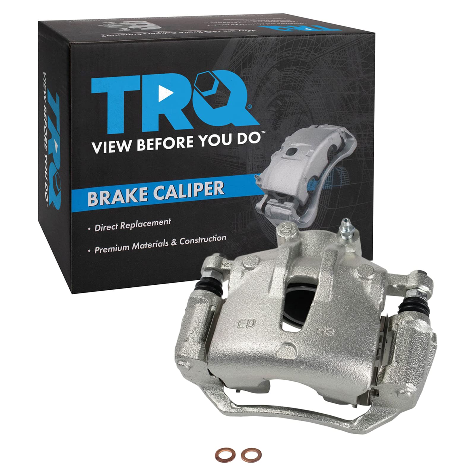 TRQ Front Right Brake Caliper w/Bracket Passenger Side