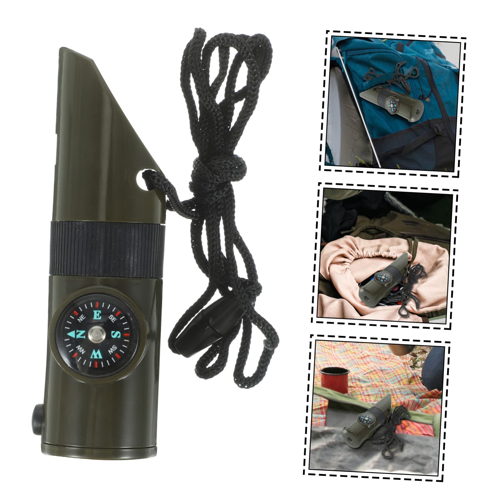 Yardwe 5 Ensembles Sifflet De Sauvetage Sifflet pour Bateau Sifflets De Sport Sifflets d'urgence Boussole Survie Sifflet De Sécurité Sifflet en Titane Alliage 2 Pièces * 5