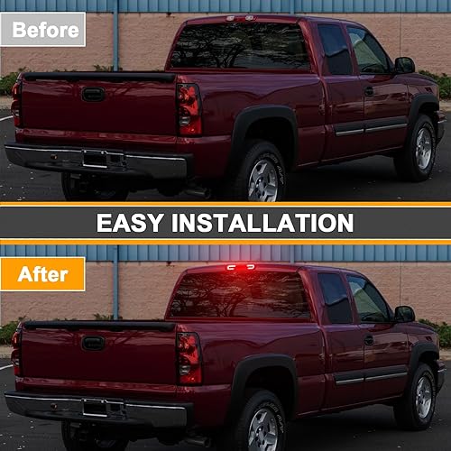 Miniatura 3 de Aexploer Tercera tercera luz de freno LED compatible con SilveradoSierra 1500 2500 3500 y HD y Classic 1999-2007, montaje de lámpara de freno