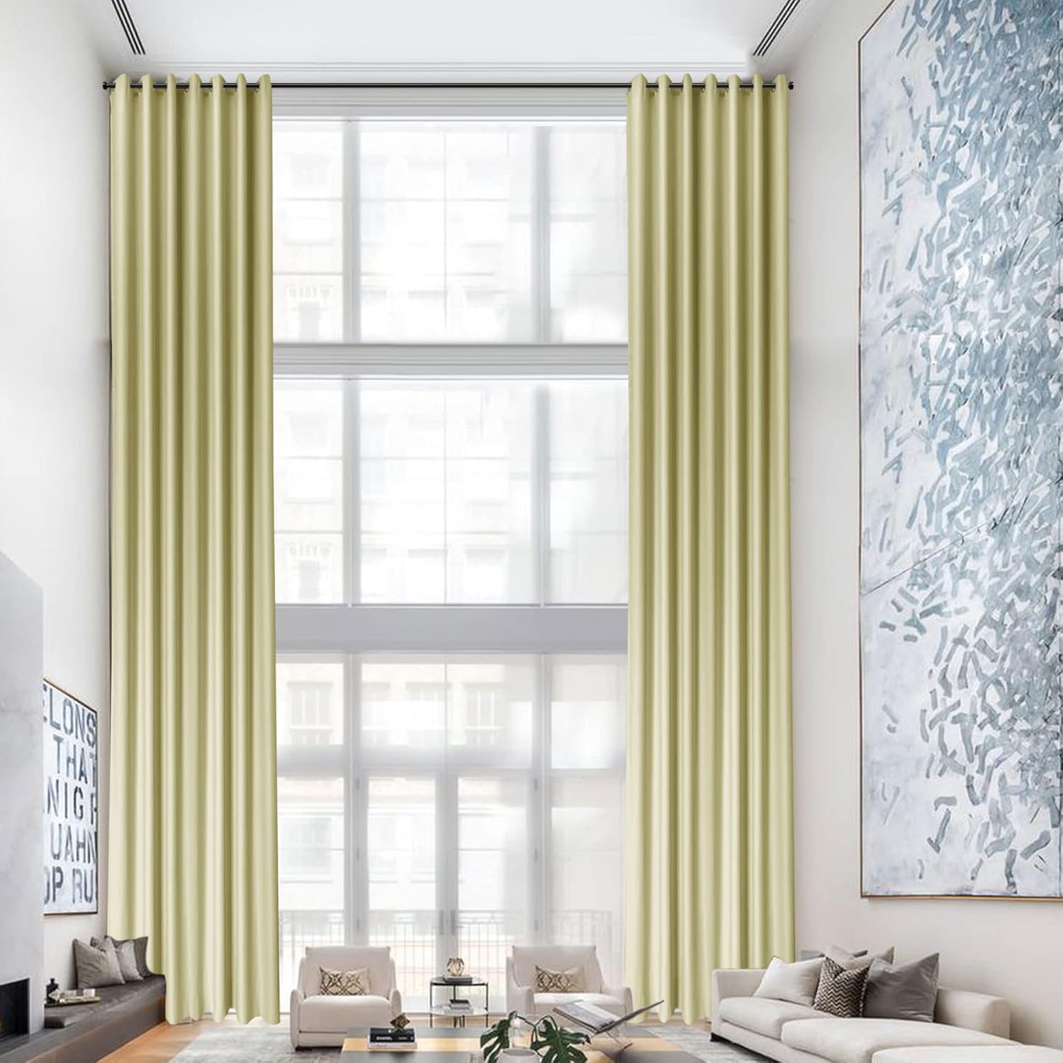 Frelement Blackout Curtains Extra Long Curtains Privacy