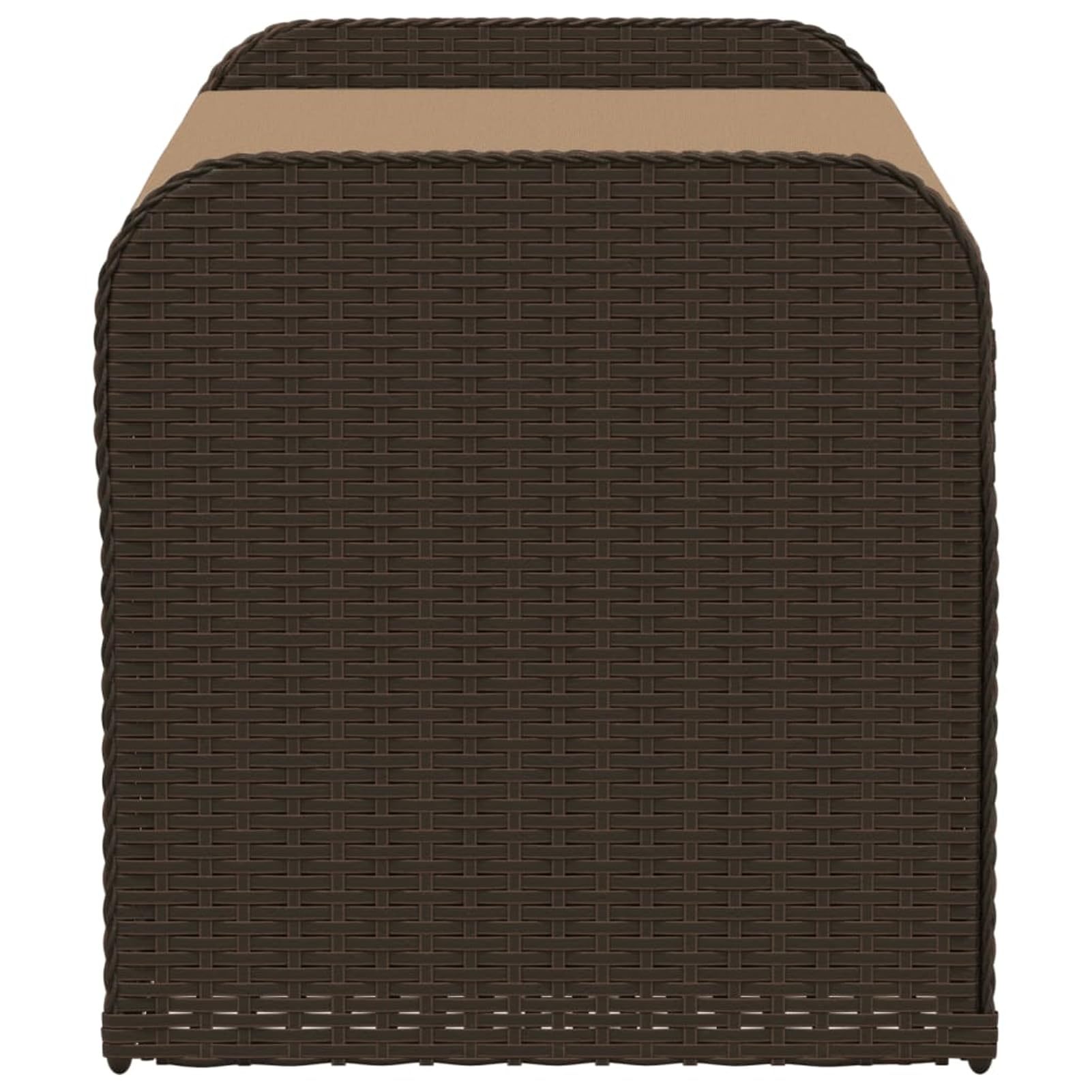 Gecheer Panca con Spazio Contenitore, 115x51x52 cm in Polyrattan, con Cuscini e Custodia Resistente all'Acqua, per Arredo Esterno e Giardino