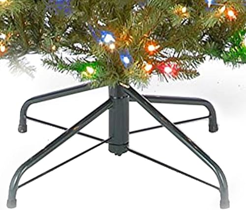 Miniatura 6 de National Tree Company Árbol de Navidad artificial delgado preiluminado, verde, abeto Dunhill, luces multicolor, incluye soporte, 6.5 pies