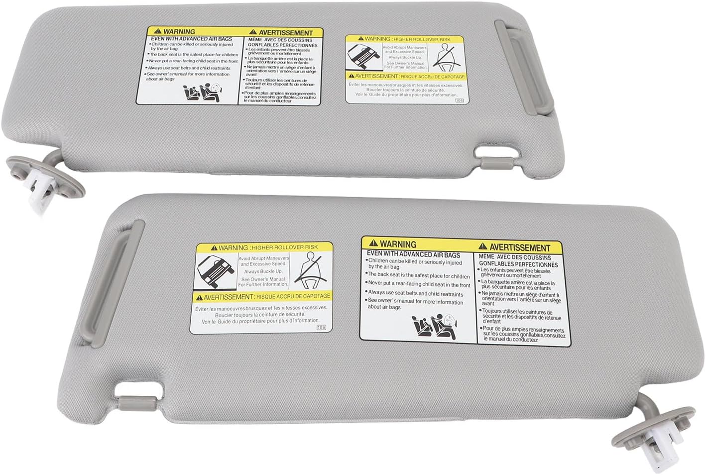 1 Pair Sun Visor for 4Runner 2010 to 2024, Left Driver Side and Right Passenger Side Sun Visor, 74320-35A91-B1, 74310-35B01-B1, Sun Visor Replacement, Sun Shade Visor