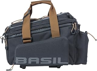 Basil Miles Gepäckträgertasche XL Pro MIK - 9-36L - Wasserdicht - Inkl. abschließbarem MIK-System - Ideal für Lange Touren - Scharz/Braun