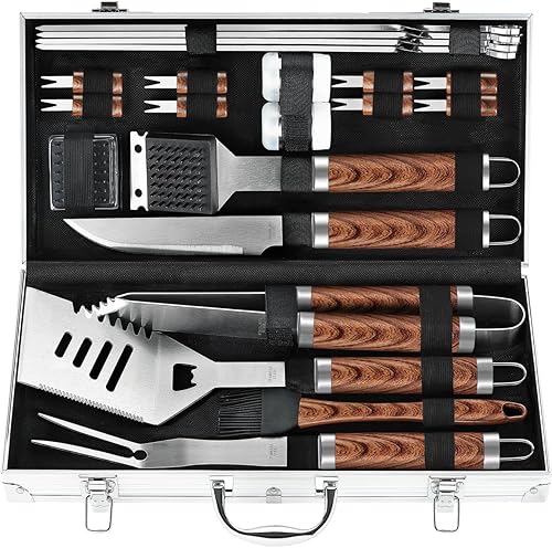 22PCS Heavy Duty BBQ Grill Accessories Set - Grilling Gifts For Husband