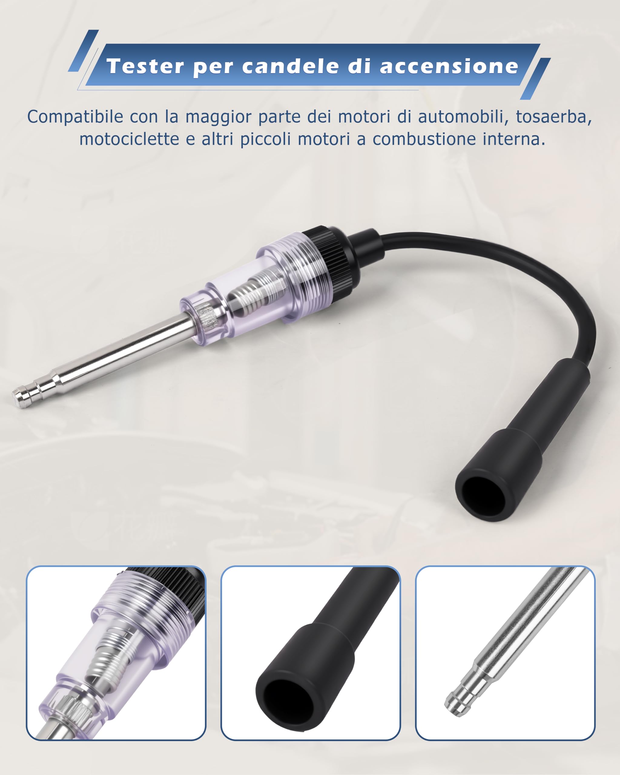 DAYUAN Set di 9 tester di compressione, tester di compressione, per controllare la compressione del motore, misurare, per auto, M10, M12, M14, M18, 0-20 bar e 0-300 psi