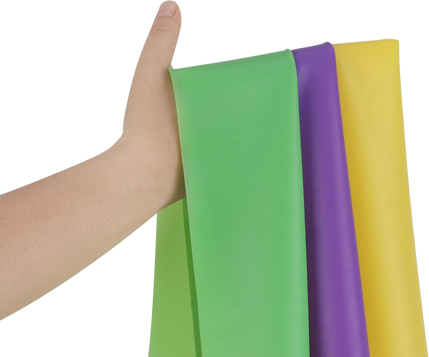 Resistance Band Set, 3 Pack Latex Exercise Bands with 3 Levels, Skin-Friendly Elastic Workout Bands for Core Exercise, Physical Therapy, Yoga, Pilate (3)