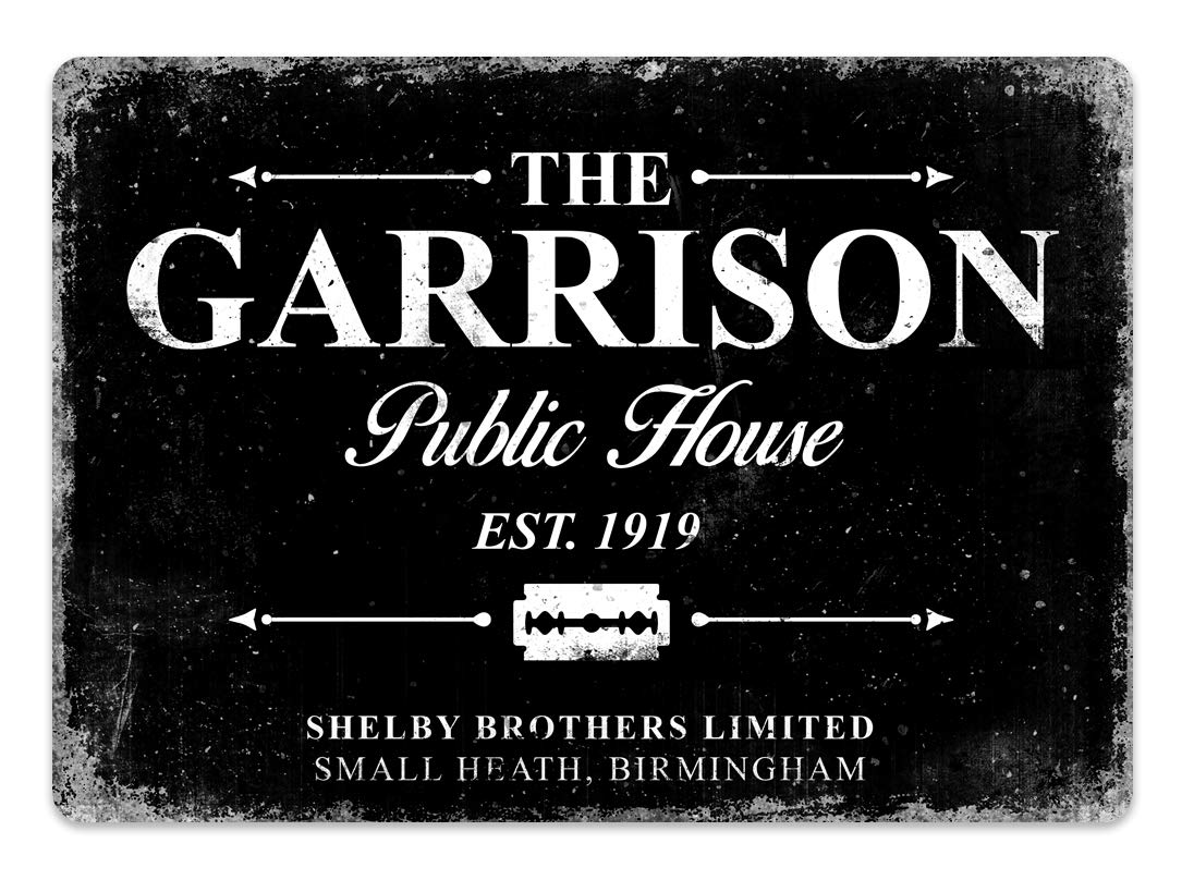 Toasted Merch Black The Garrison - – Medium Sticky Pads | Printed Metal Wall Sign Plaque