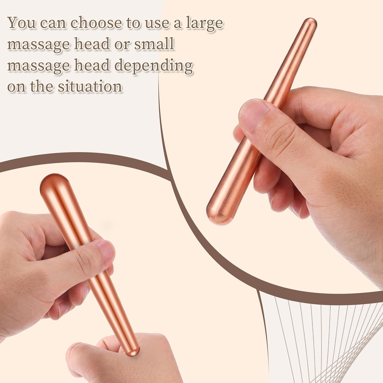 TrelaCo 4.5" Pure Copper Nose Wand Massage Wand with Bag