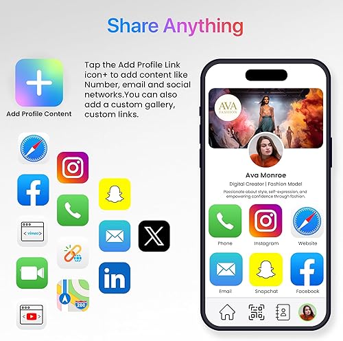 Miniatura 11 de Tarjeta de visita digital, paquete de 2 unidades - Compartir contactos habilitados para NFC, sin aplicación o suscripción, tarjetas inteligentes