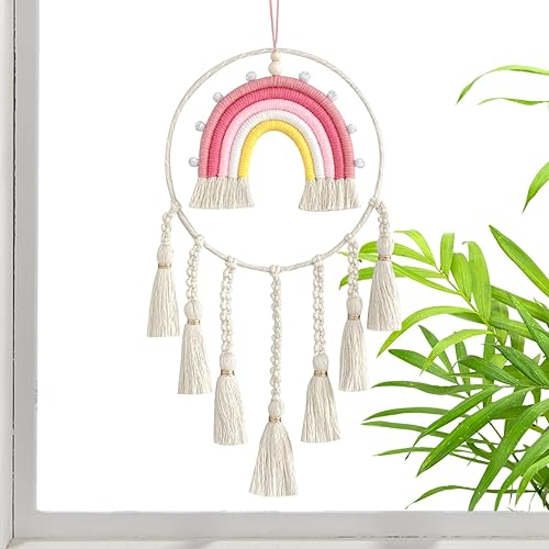 Miniatura 2 de Atrapasueños para dormitorio, decoración colgante de círculo de aire para dormitorio, red circular tradicional bohemia para decoración de colgar en