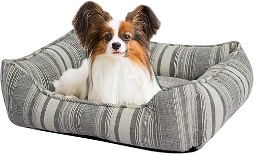 Pawpourri Cama para mascotas ultra suave gris para perros y gatos medianos Cama para abrazar Relleno de fibra 100% poliéster Funda lavable (L)