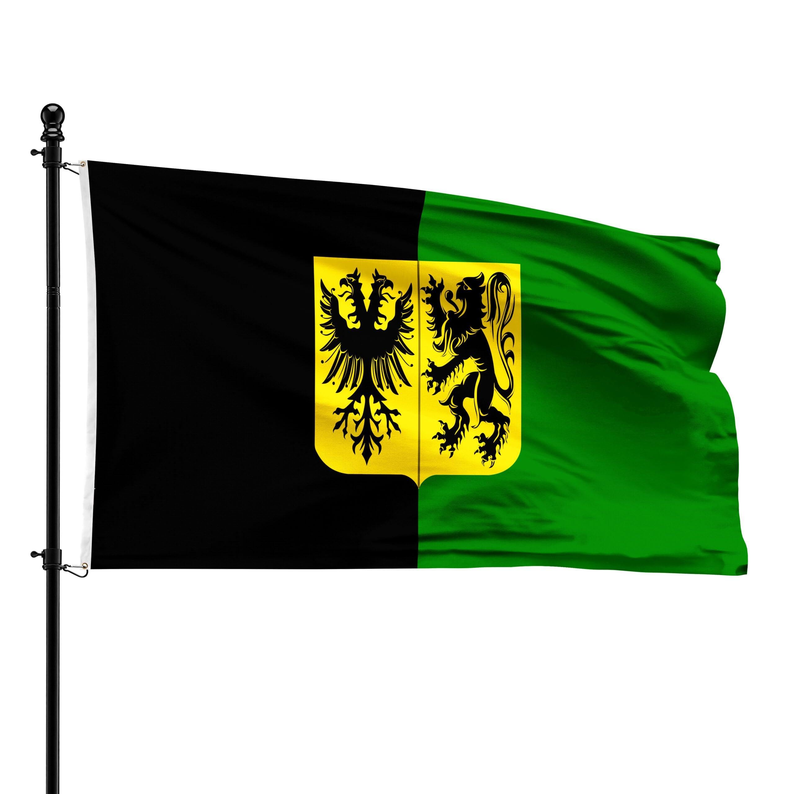 Drapeau de Ninove 90x150 cm pavillon municipal officiel Ninoofe pour mât