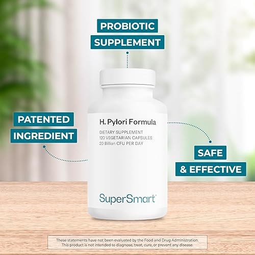 Miniatura 2 de Supersmart - Paquete de fórmula H. Pylori (acción completa) - Probiótico L. Reuteri con goma de mascar  Sin OMG y sin gluten - 60 x 2 y 120 cápsulas
