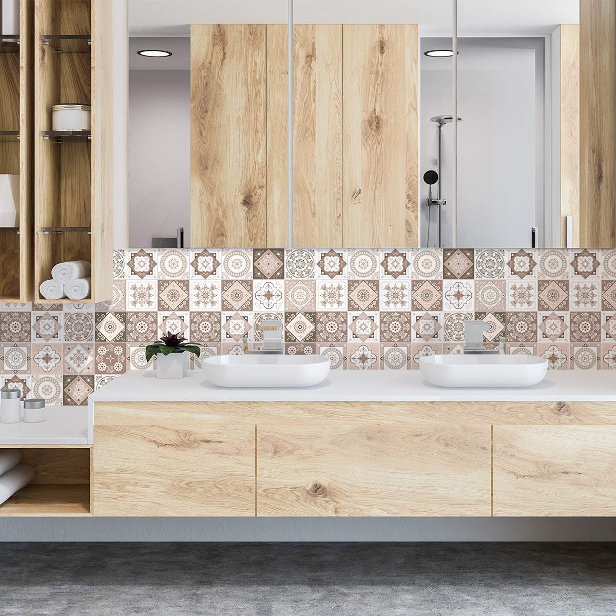 Adesivi per piastrelle YMYNY per bagno e cucina, 30 pezzi di adesivi