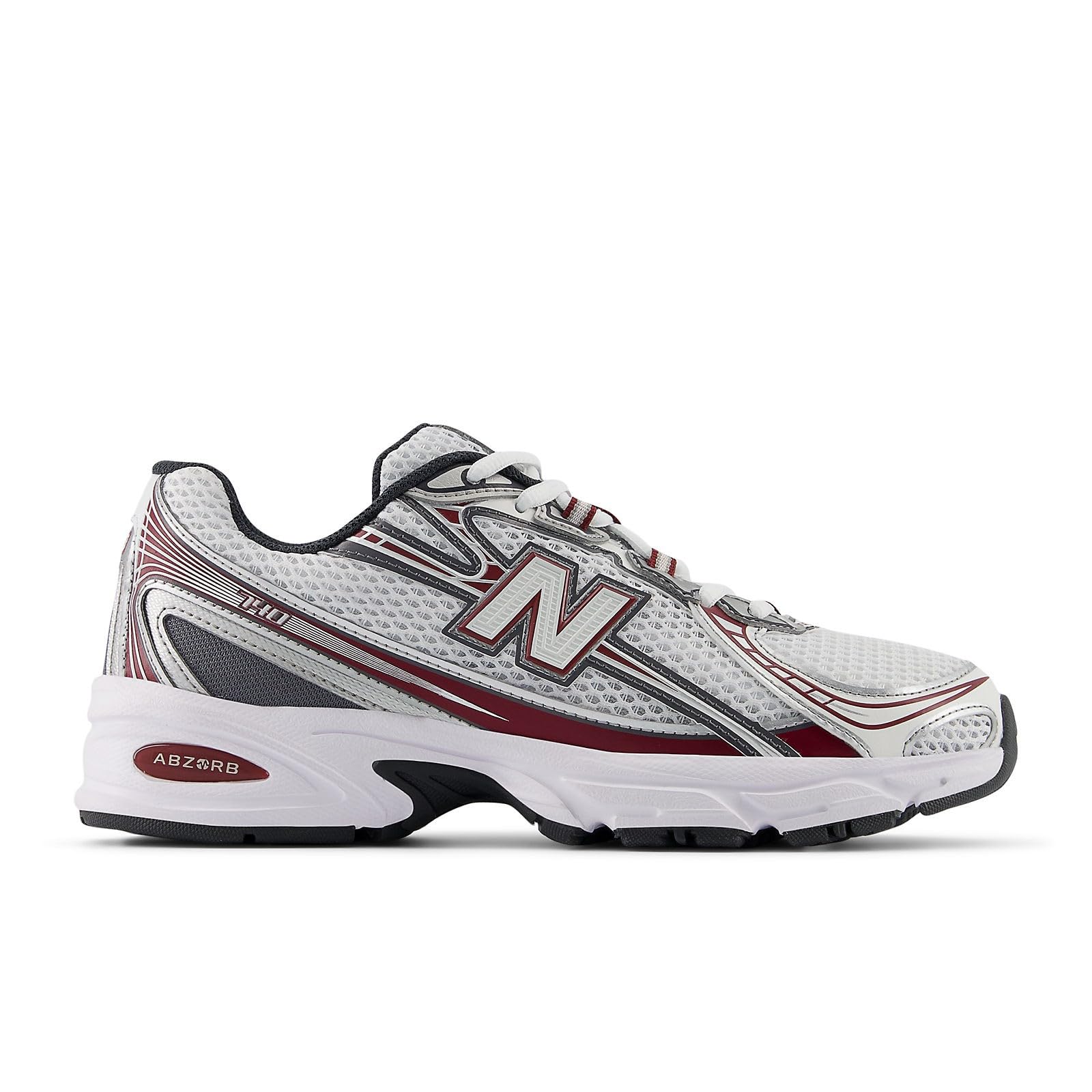 New Balance 740 Sneaker unisex per adulti, 573 Bianco/​Rosso Mercurio, 41/​41.5 EU