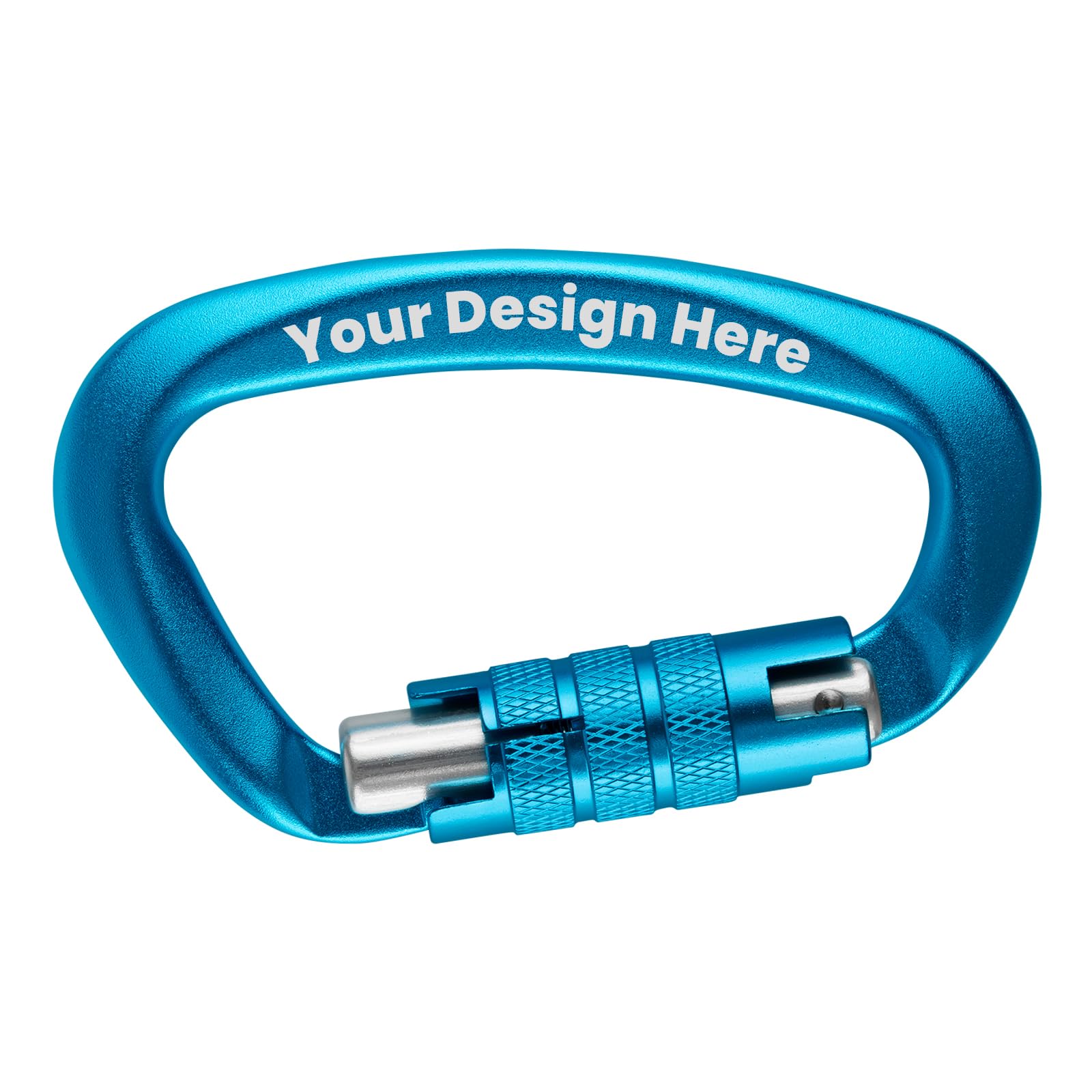 Aspire Custom Locking Carabiner 3 Inch Heavy Duty D Shape Carabiner Clip Blue Twistlock Carabiners 12KN (2699 Lbs) for Hammocks