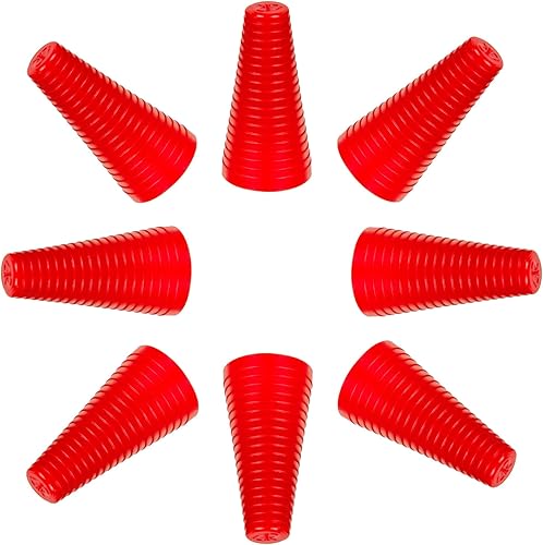 Miniatura 3 de Puntas largas rojas para tapas de boquilla Yorker, puntas selladoras de repuesto (paquete de 20)