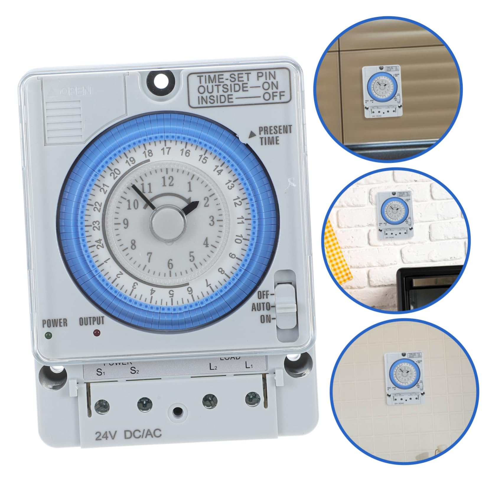 Mechanischer Timer mit Zeitschaltuhr, Pc, Weiß, Einfach zu Bedienen | Backen und Eierkochen, Mechanischer Countdown Timer, Einfache Bedienung Zufälliger Stil